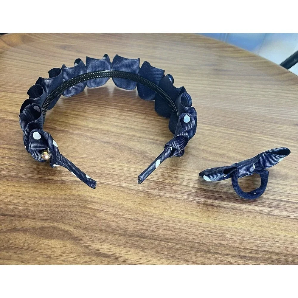 New Headband & band with decorative flowers set for girls